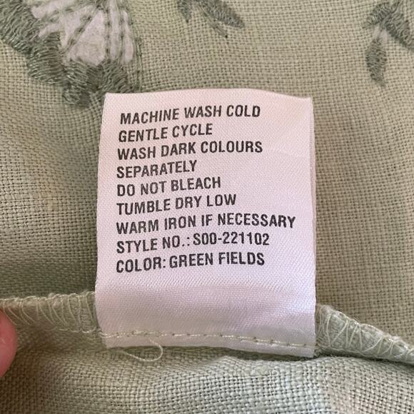 Portraits Northern Isles Pure Linen Embroidered Over Top Sz 10 Cottage Granny - Picture 11 of 11